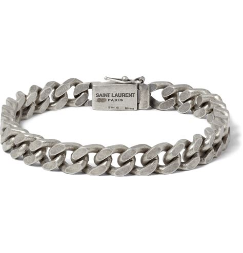 ysl mens bracelet|saint laurent silver bracelet.